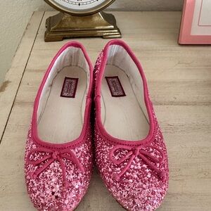 L'Amour Pink Glitter Kids Slippers